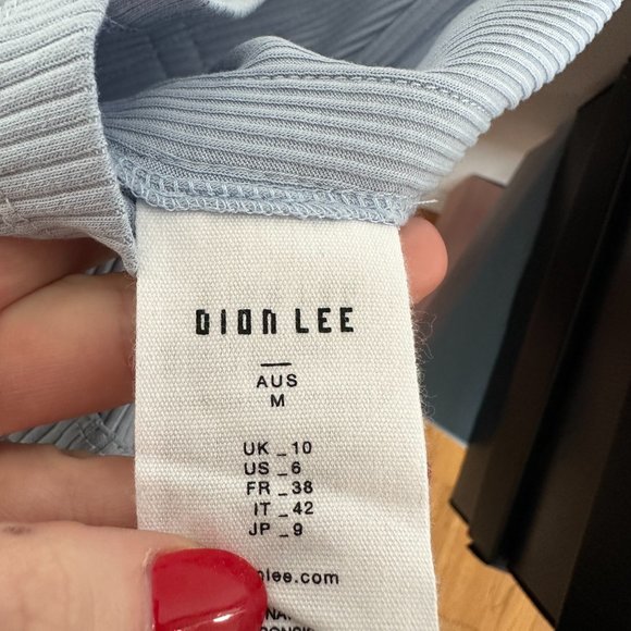 NWT Dion Lee Corset Tank Top Ribbed Knit Jersey Cotton Light Blue Unisex Medium - Picture 4 of 9